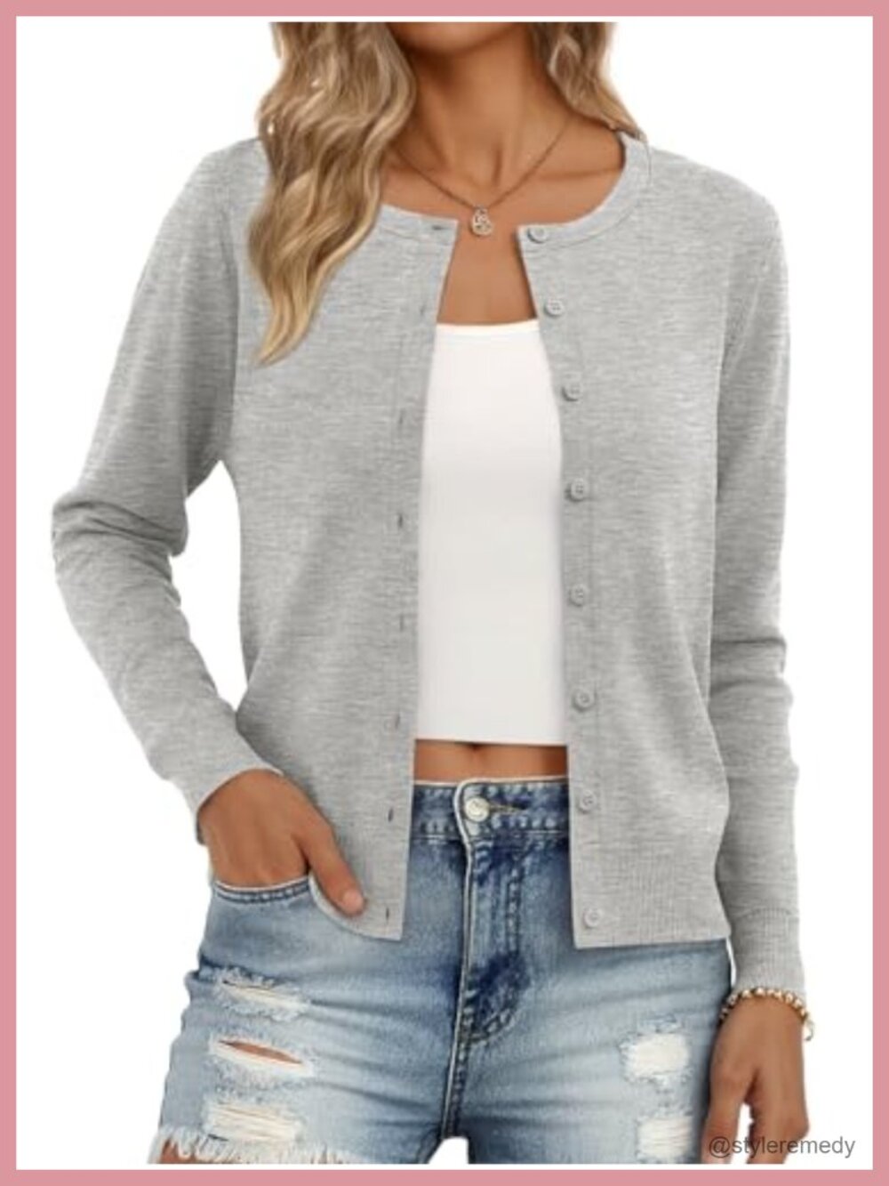 Women's Lightweight Knit Cardigan - Button Down Long Sleeve Sweater, Soft &